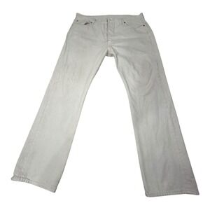 Levi's 501 Jeans Mens W36 L30 White Denim‎ Straight Leg Casual Classic